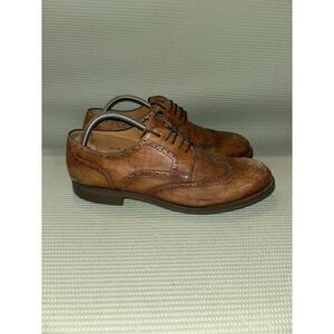 Magnanni Brown Leather Wingtip Oxfords Men's Size 10M Dress Shoes 18798